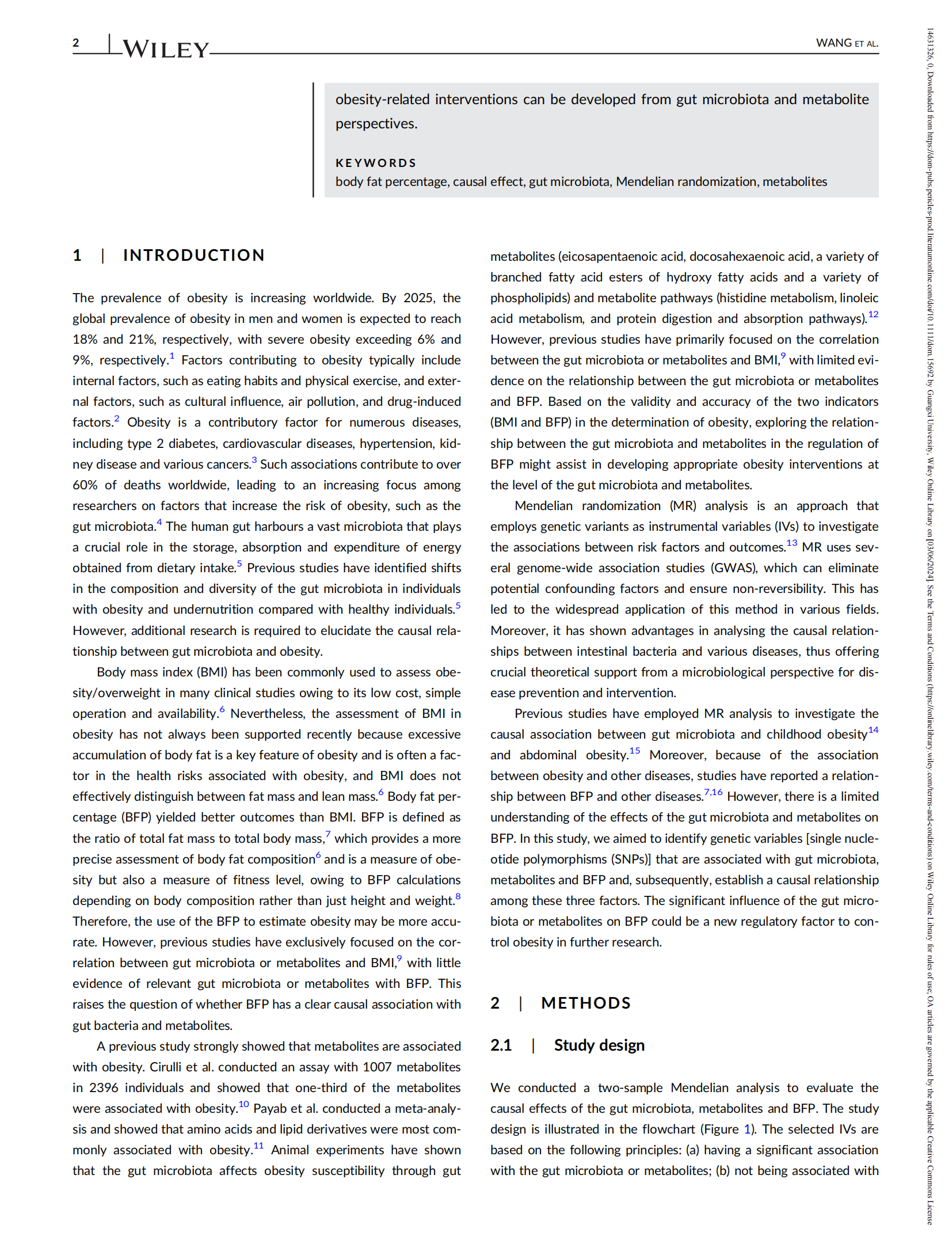 Exploring causal effects of gut microbiota and metabolites on body fat percentage using two-sample Mendelian randomization_02.png